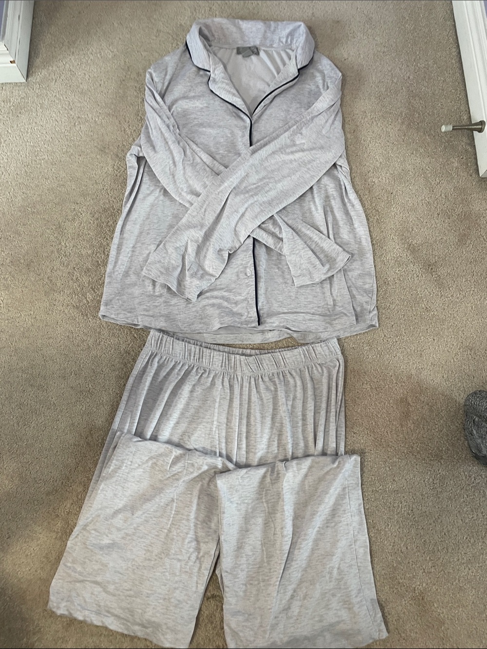 Weekend Edition Light Gray Two-Piece Pajama Set - Women’s